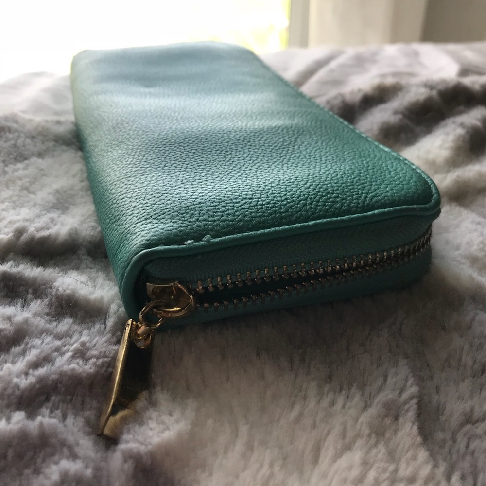 Mint green wallet